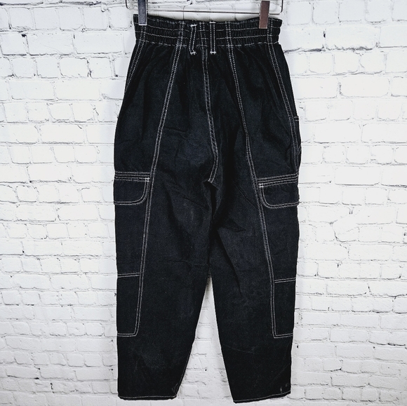 UO URBAN OUTFITTERS | high waist cargo wide leg relaxed skate jeans - Picture 4 of 12